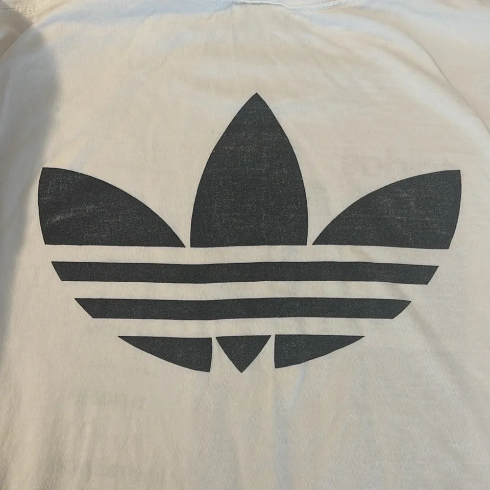 Vintage 90s Single Stitch Adidas Trefoil Footaction Employee Tee T Shirt Size L